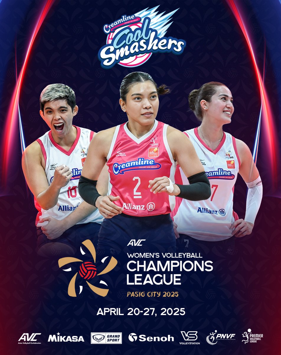 avcchampions's tweet photo. Get ready to meet the powerhouse that's ready to smash the limits in the Asian Women’s Volleyball Champions League — the Creamline Cool Smashers! 💗🏐

#AVCChampionsLeague #AWVCL2025 https://t.co/wixF10gSyO