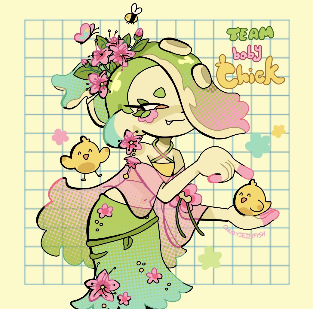 candyje11yfish's tweet image. (repost) Happy Springfest! 🍡🌈🌷🐰🐣
[#splatoon]