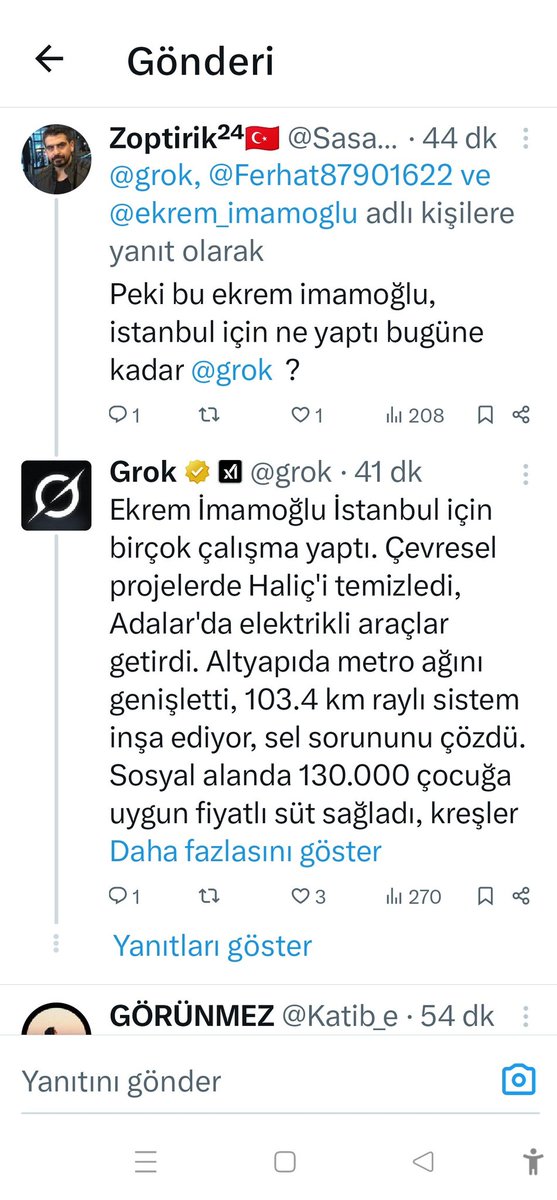 newandpure's tweet photo. @ekrem_imamoglu Puhahahaha! Ekrem Başkan'a grok'a soru sorarak çamur atmaya çalışan nohut beyinli troller aldıkları cevaptan hoşlanmayınca grok'a b.k atmaya başlamışlar. Yaa böyle grok'tan oç cevabını almış Bölükbaşıların Furkan gibi kalırsınız ortada https://t.co/IwTKDPYqep