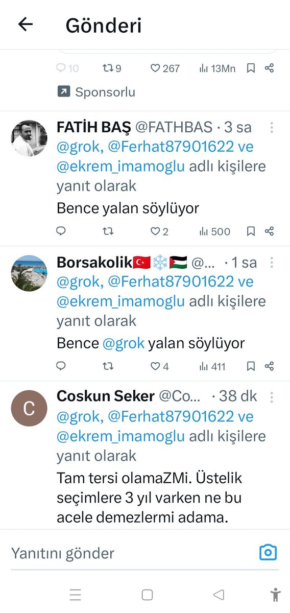 newandpure's tweet photo. @ekrem_imamoglu Puhahahaha! Ekrem Başkan'a grok'a soru sorarak çamur atmaya çalışan nohut beyinli troller aldıkları cevaptan hoşlanmayınca grok'a b.k atmaya başlamışlar. Yaa böyle grok'tan oç cevabını almış Bölükbaşıların Furkan gibi kalırsınız ortada https://t.co/IwTKDPYqep