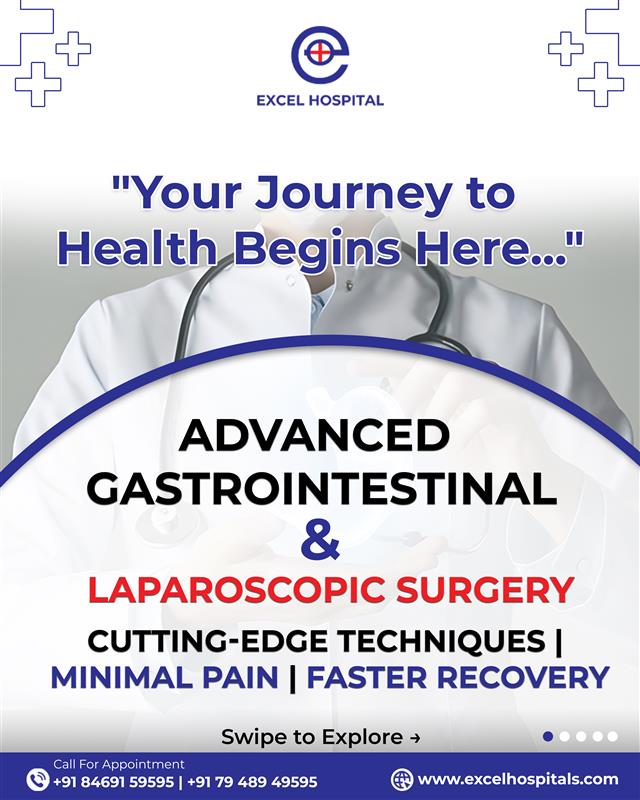 hospital_excel's tweet photo. 🩺 Looking for the Best Gastrointestinal &amp; Laparoscopic Surgery in Ahmedabad?
Your journey to better health begins at Excel Hospital, where advanced technology meets expert care!

#GastroSurgeryAhmedabad #LaparoscopicSurgeryAhmedabad #ExcelHospital #AhmedabadDoctors #GIExperts https://t.co/hrEuP73l18