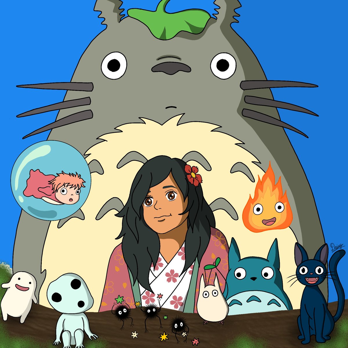 klutzydaisy's tweet photo. Art is something you create not generate, so use your own hand to enjoy art not AI 
#ghiblistyle #ghiblitrend https://t.co/8VgrBxKFey