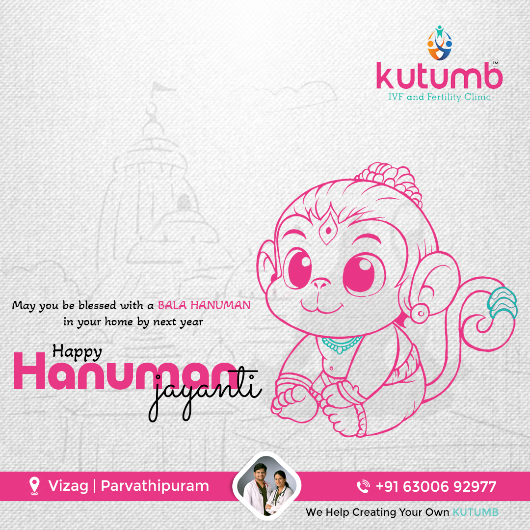 Wishing You a Blessed Hanuman Jayanthi!
May Lord Hanuman bless you with immense strength, unwavering courage, and good health.

#KutumbIVF #HanumanJayanthi2025 #JaiHanuman #FertilityHope #KutumbCares #BlessingsOfHanuman #IVFSupport #NewBeginnings #HanumanJayantiWishes
