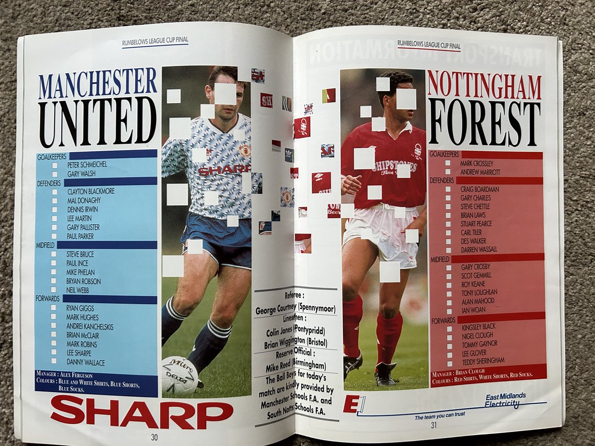 WembleyArchive's tweet image. On this day #OTD 1992 @wembleystadium connected by @EE Manchester United #MUFC win the Rumbelows League Cup, now the #CarabaoCupFinal, for the first time with a 1-0win over Nottingham Forest #NFFC Brian Mclair scores the winning goal
