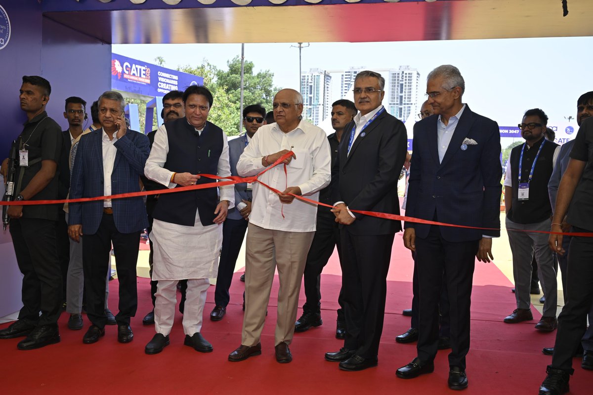 gccigate's tweet image. GCCI proudly launched #GATE2025 at Vigyan Bhavan, Ahmedabad, in the esteemed presence of Gujarat’s visionary leaders, discussing MSME growth, innovation and the state’s promising future.
#UnlockopportunitieswithGATE #gatewaytogrowth
