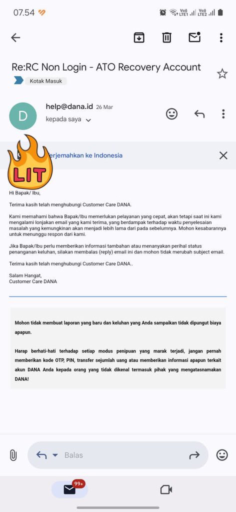 frisskadizzy's tweet photo. @danawallet SALDO di DANA 29JT lebih dan tiba2 GAK BISA LOGIN😩😩
udah bikin laporan dari tanggal 26 Mar 2025 sampe sekarang 12 April belum ada kepastian. Udah lewat dari estimasi tapi tidak ada follow up tindaklanjut pihak dana sama sekali.
tolong donk @ojkindonesia @kemkomdigi https://t.co/7eLJrFEM6S