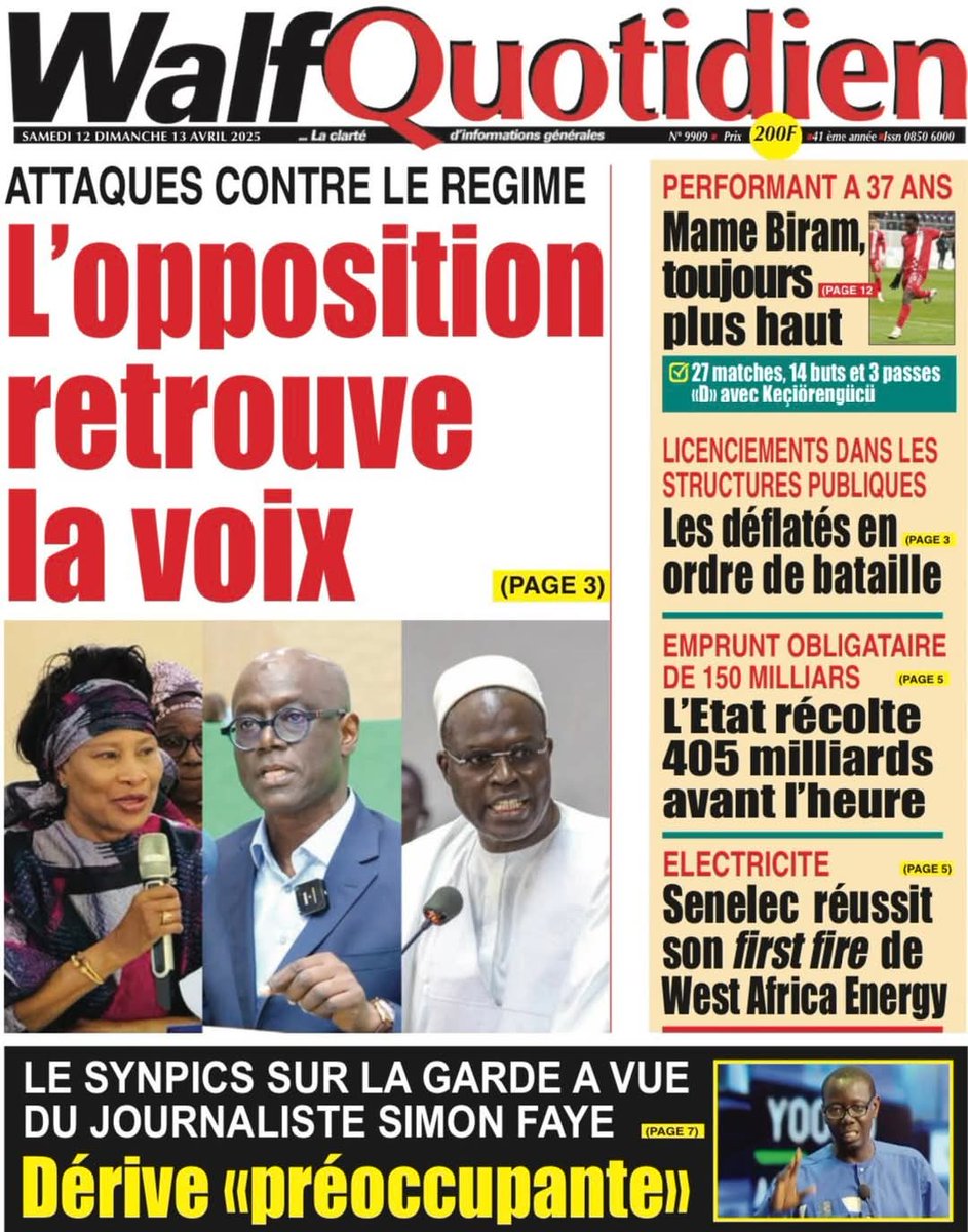 Mo_Njaay's tweet photo. #Dakar,#WalfQuotidien,#SourceA,#LinfoSn,#RecordSn https://t.co/f1tW3HoLGx