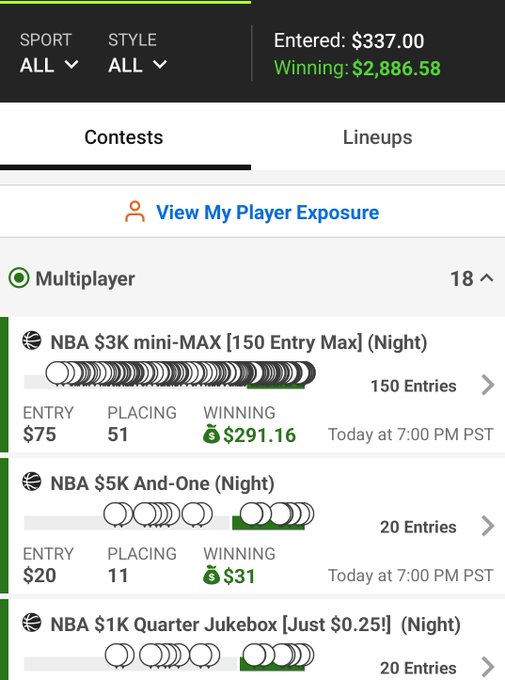 Pure win emotion from a daily fantasy sports player after using top DFS tools for lineup construction.