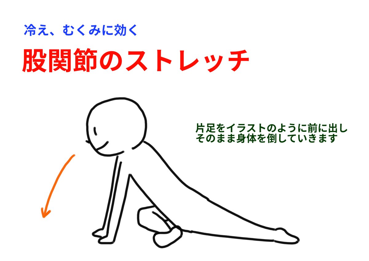 股関節のストレッチです
股関節周りが固いと
腰痛の原因にもなりますので
ぜひほぐしてみてください 