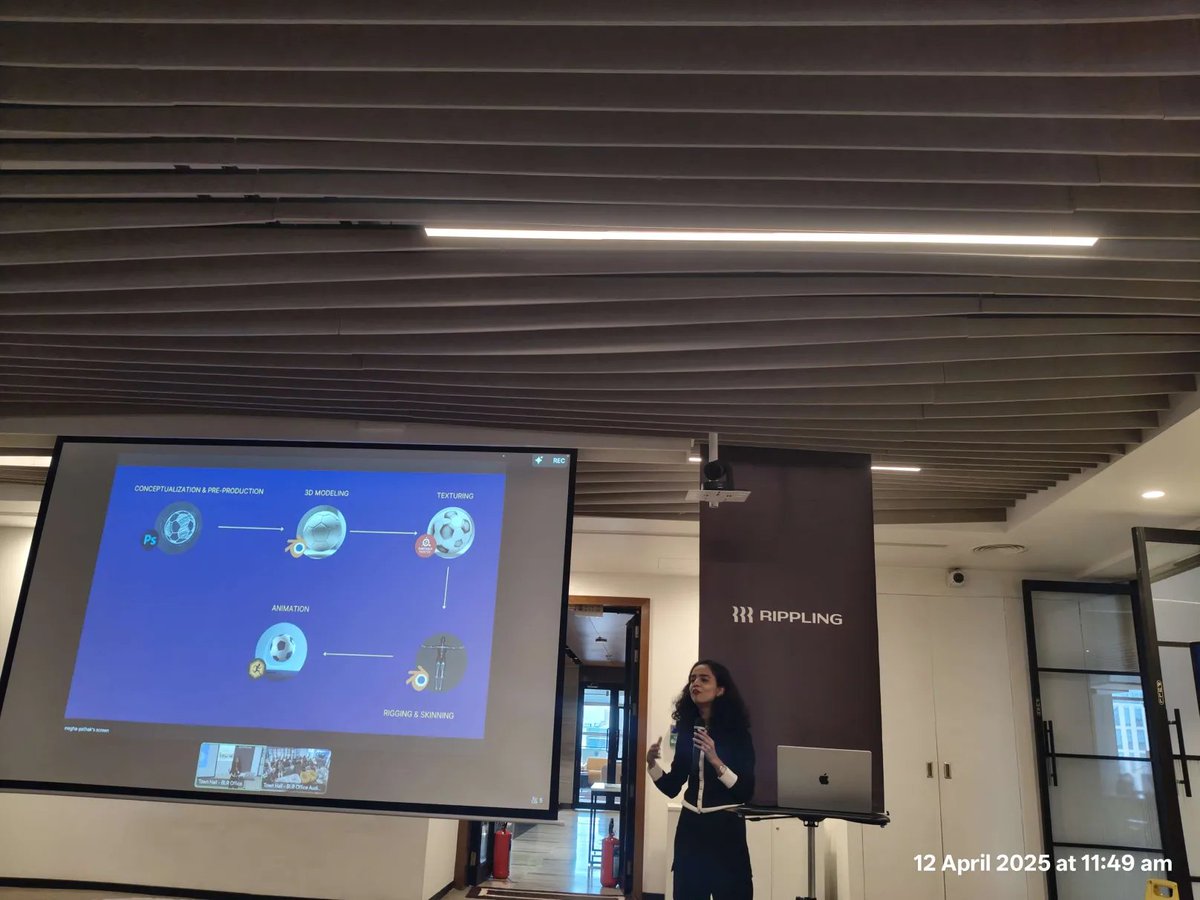 . <a href="/Megha_Pathak_/">Megha Pathak</a> , our very first-ever speaker, is taking us through her incredible journey, from building with React to crafting stunning 3D web experiences using React Three Fiber! 🚀

<a href="/Rippling/">Rippling</a> #JOSHCommunity #opensource #JOSHMeetup #Meetup