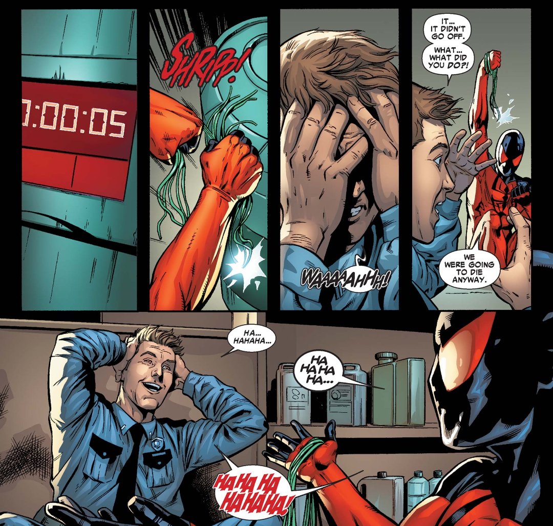 폭탄해체 못하는 경찰이랑 스파이더 센스 없는 스파이더가 도시 날려버릴 위력의 폭탄 처리하는법: 어차피 뒤질테니까 아무거나 뜯어봄 ㅇㅈㄹ인거 영원한 웃음지뢰