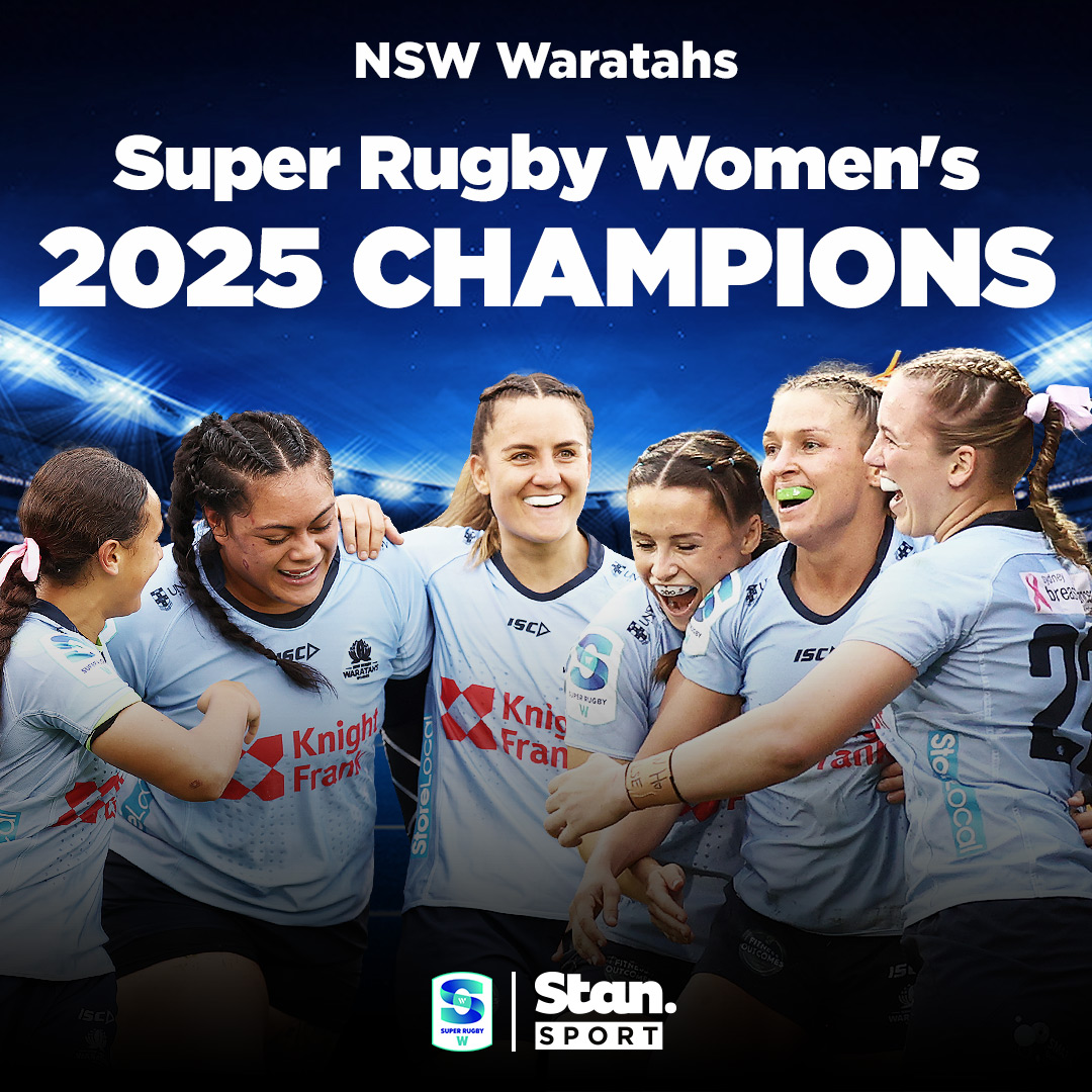 StanSportRugby's tweet photo. The Waratahs have done it again! 🏆

↳ Super Rugby Women’s Grand Final. Ad-free. Live &amp; On Demand.

#StanSportAU #SuperW #SuperRugbyWomens https://t.co/VGaEB4p9gp