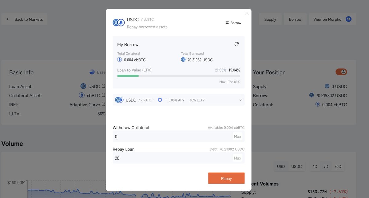 Just launched borrow feature on <a href="/monarchlend/">Monarch</a>: Borrow, repay, and manage collateral on ANY Morpho market with real-time oracle prices from the contract. DeFi lending simplified. 

Try it now and let me know any feedback