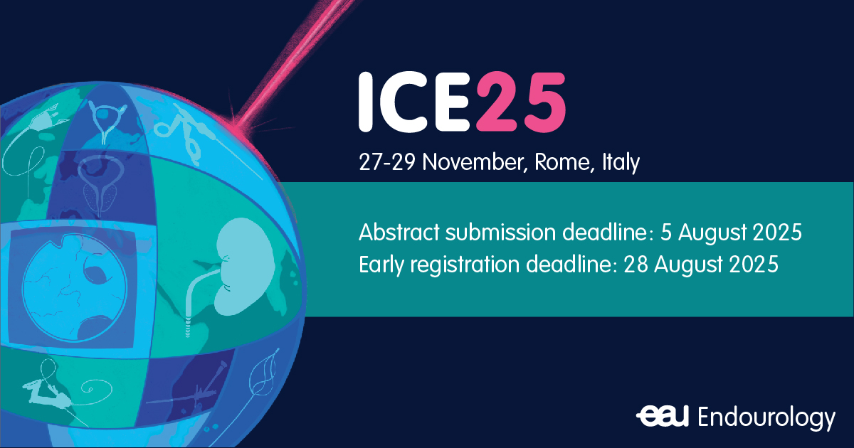 Abstract submission for the ICE meeting in Rome from 27-29th November is now open. Submit your abstract at ice.uroweb.org/scientific-pro…