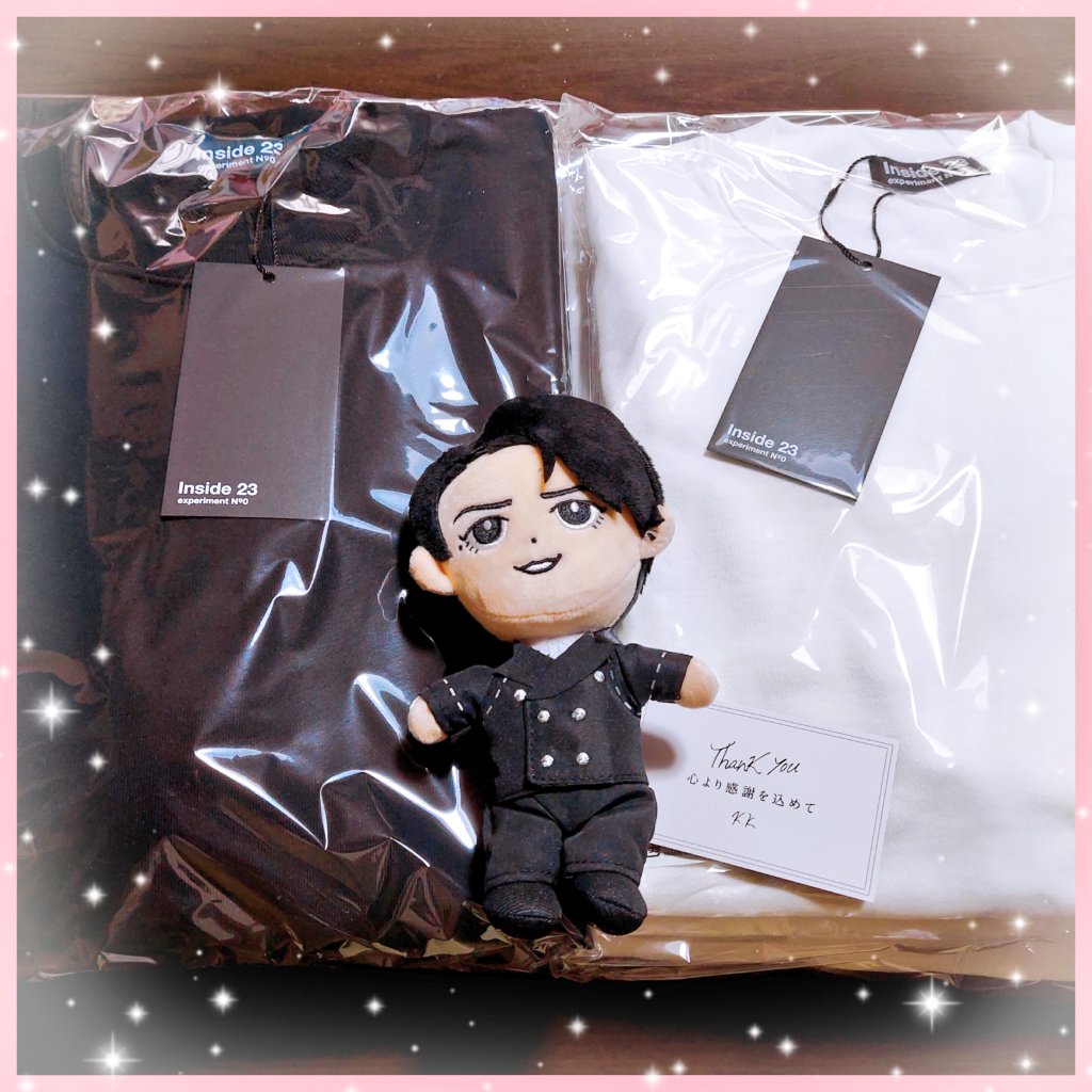 Inside23 ボックスロゴパッチ ドローイングプリントクルーネックスウェット