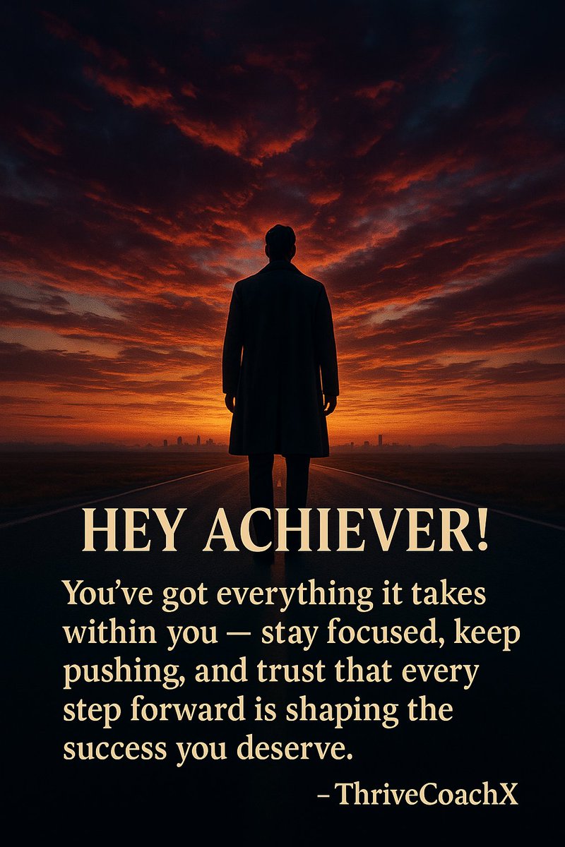 ThriveCoachX's tweet photo. Hey Achiever! "You’ve got everything it takes within you — stay focused, keep pushing, and trust that every step forward is shaping the success you deserve - ThriveCoachX

#Unstoppable_You
#TCX_BULLETIN
#TCX_MOTIVATION  
#SZOneNEWS #iBulletins 
#LISA #debata #LCDLFAllStars https://t.co/WTuKfGOkHT