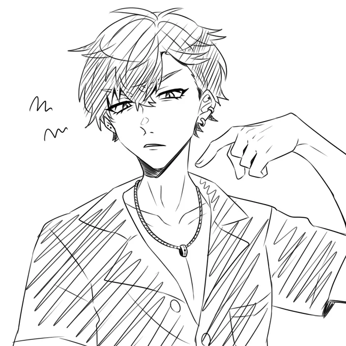 ジャンルを跨いでいると別キャラの特徴をうっかり描き込んでしまうってことを稀によくやらかすんですけど、今回ついに気づかないまま進めて最終チェックであわてて消したので、これは戒めのラクガキです。
私は服の柄などしょっちゅう描き忘れるくせに、描かんでいいものは描いてしまう愚かな民です。 