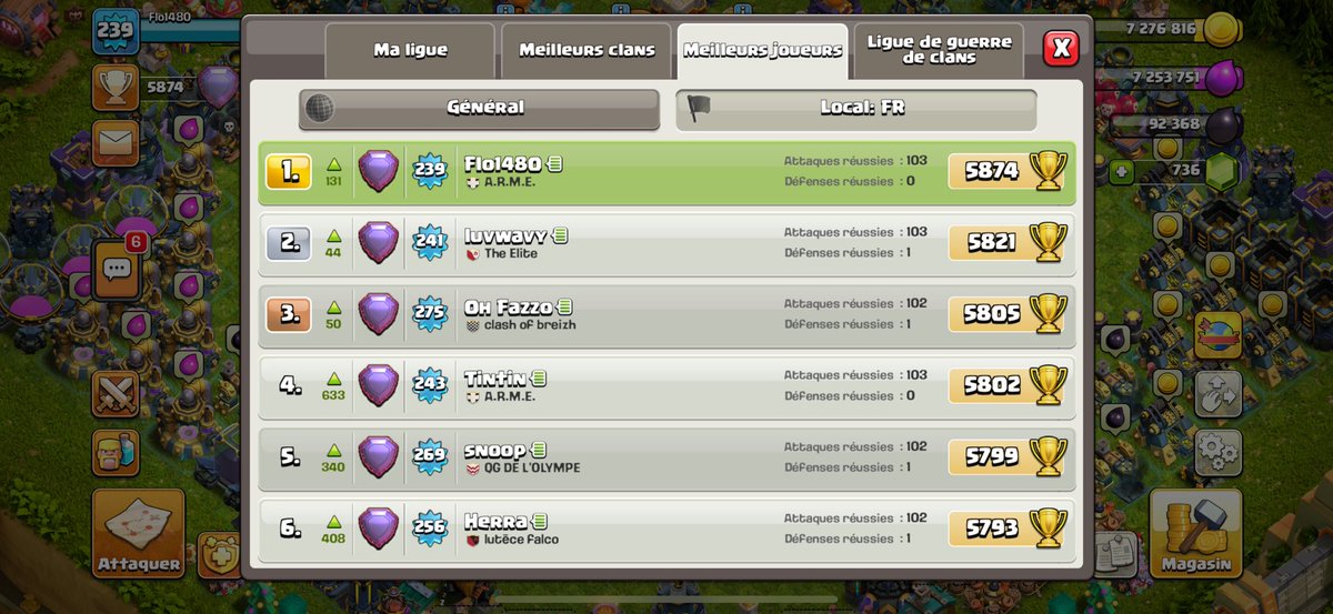 TOP1 FR #clashofclans #coc