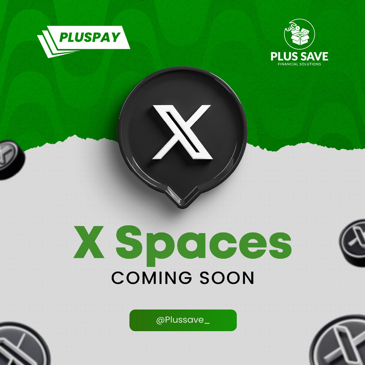 Plussave_'s tweet image. The mic is almost yours!
We're bringing the money talk to X Spaces—real conversations, smart moves, and financial freedom vibes.

Coming soon to your ears. Stay tuned!

Follow us: @Plussave_
#PlusPay #PlusSave #XSpaces #FinancialFreedom #MoneyTalks