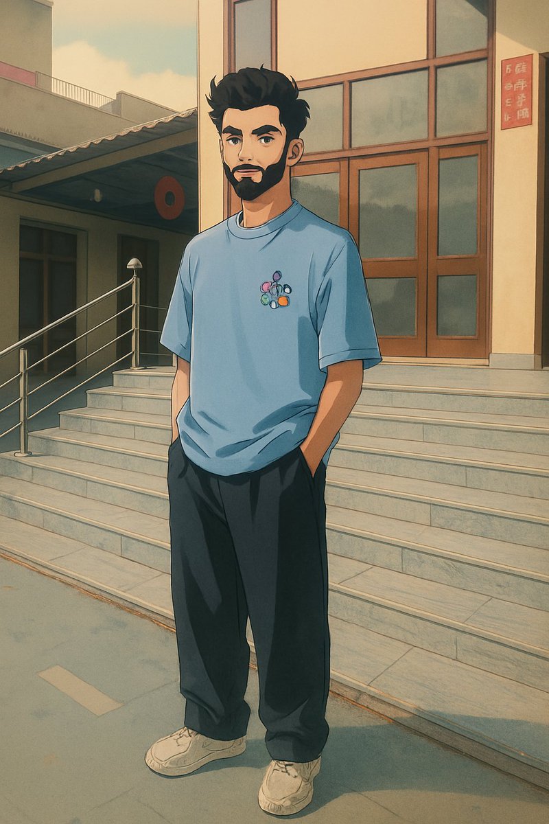 __sameep_______'s tweet image. Turned the drip into anime mode 🎴🔥 #Anime #GhibliVibes