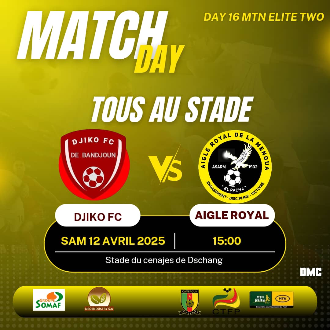 asarm_club's tweet photo. 🚨 #ACTE4 LA #RECONQUÊTE 💥

NOUS CONTINUONS SUR NOTRE MOMENTUM !

Après notre brillante victoire contre Eding, nous sommes prêts à affronter notre défi du jour contre DJIKO.

#ElPacha #FECAFOOT #CTFP #Dschang #Victoire #Gadgets 
#𝔸𝕝𝕝𝕖𝕫𝔸𝕚𝕘𝕝𝕖 🦅💛🖤 https://t.co/HbJ9Yuqk3c