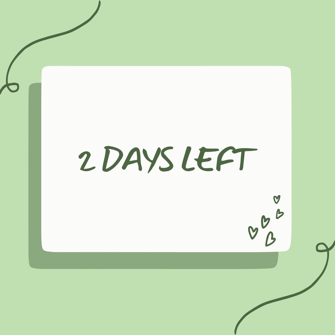 sfwbtsabofest's tweet photo. Writers, two says left until fics are due! https://t.co/wcyLZvardI