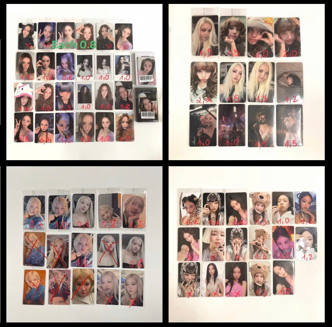 LovniePoca's tweet photo. 블랙핑크 양도 포토카드 포카 wts blackpink
dm please ~ 준등기 or 반택+0.2

BLACKPINK Jennie Jisoo Lisa Rosé 블랙핑크 제니 지수 리사 로제 https://t.co/JsIRMZnarY