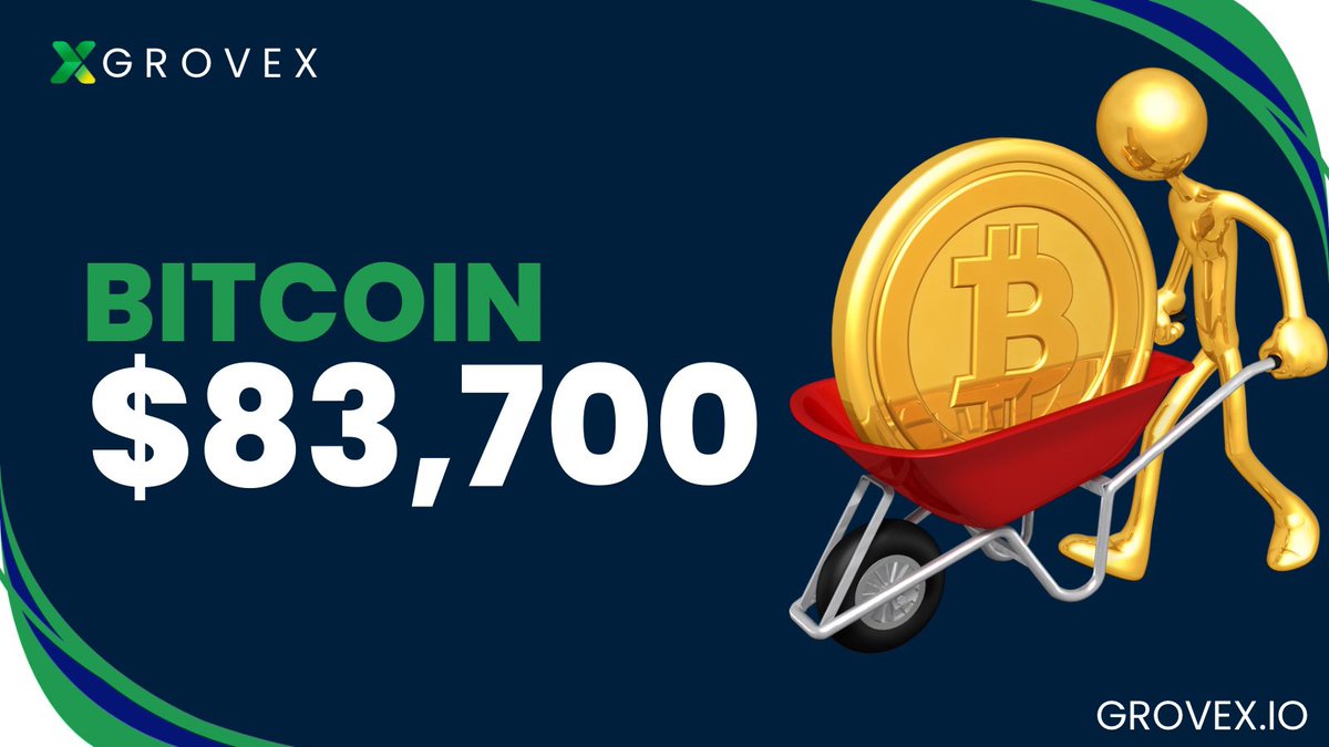 🚀 Bitcoin Price Alert! 🚀 Trading at $83,700! Are you buying, holding, or  taking profits after the recent drops? Make your move! Trade now on  https://t.co/ebL2oyP6E9! 💰💬 #Bitcoin #GROVEX #CryptoTrading