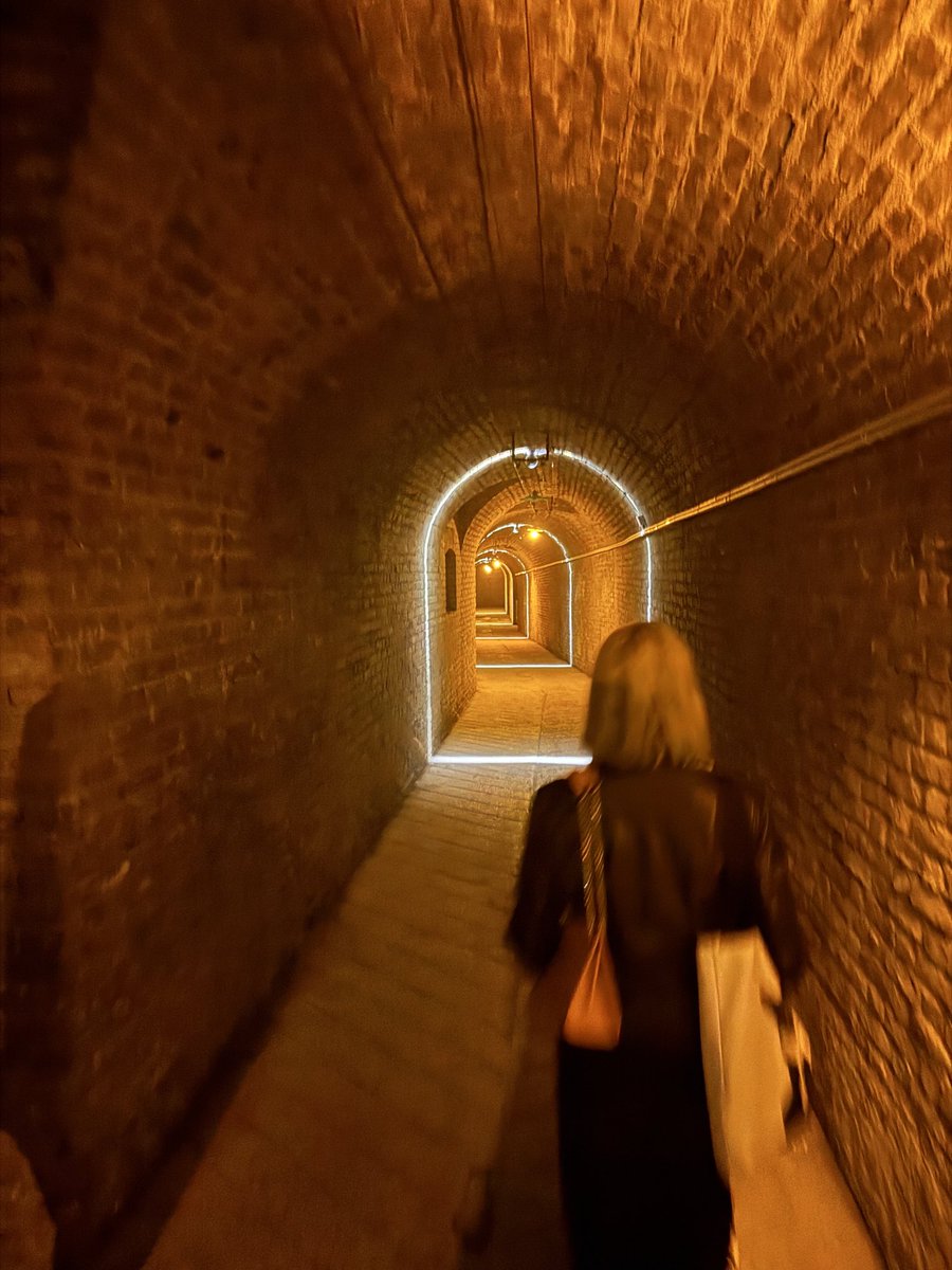 In the caves at ⁦Champagne Ayala in Epernay.⁩