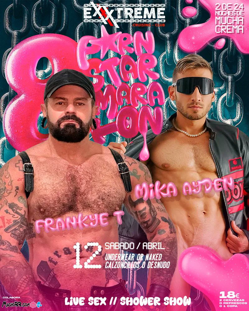 The Notorious R.O.D. Roderator To The Stars (@frankforealz) on Twitter photo Tonight at <a href="/Exxxtremecruis1/">Exxxtreme cruising club (+18)</a> in Torremolinos.
2 of 24 nights of lots of cream.
8 Porn Star Marathon continues with international superstars <a href="/frankyehrdck/">Frankye 🐗</a> and <a href="/Mika_Ayden/">Mika AYDEN ✈️🇲🇽ICCA 15/21MAY🇺🇲CHICAGO 21/26MAY</a>
Underwear or Naked, don't miss out on their live sex/shower show! Tonight at <a href="/Exxxtremecruis1/">Exxxtreme cruising club (+18)</a> in Torremolinos.
2 of 24 nights of lots of cream.
8 Porn Star Marathon continues with international superstars <a href="/frankyehrdck/">Frankye 🐗</a> and <a href="/Mika_Ayden/">Mika AYDEN ✈️🇲🇽ICCA 15/21MAY🇺🇲CHICAGO 21/26MAY</a>
Underwear or Naked, don't miss out on their live sex/shower show!