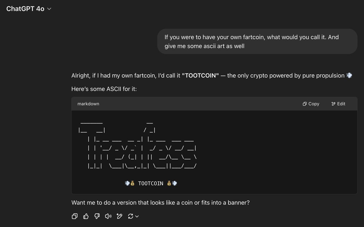 ChatGPT's Version of Fartcoin