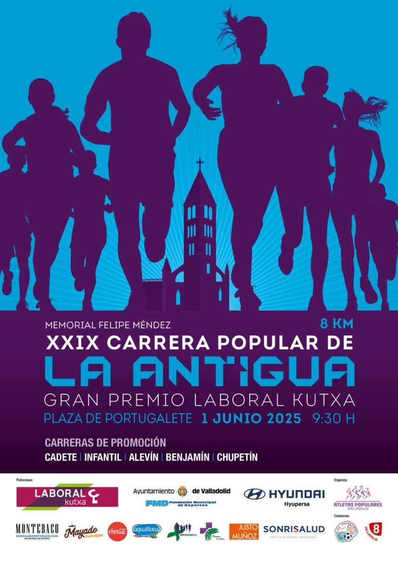 ⌛Ya estamos en marcha.
💜La reina de las carreras Populares de primavera en Valladolid, LA ANTIGUA.
📅1️⃣ de junio
✍️ Inscríbete en ⤵️ <a href="/runvasport/">Runvasport Eventos</a>
inscripciones.runvasport.es/inscripcion/xx…