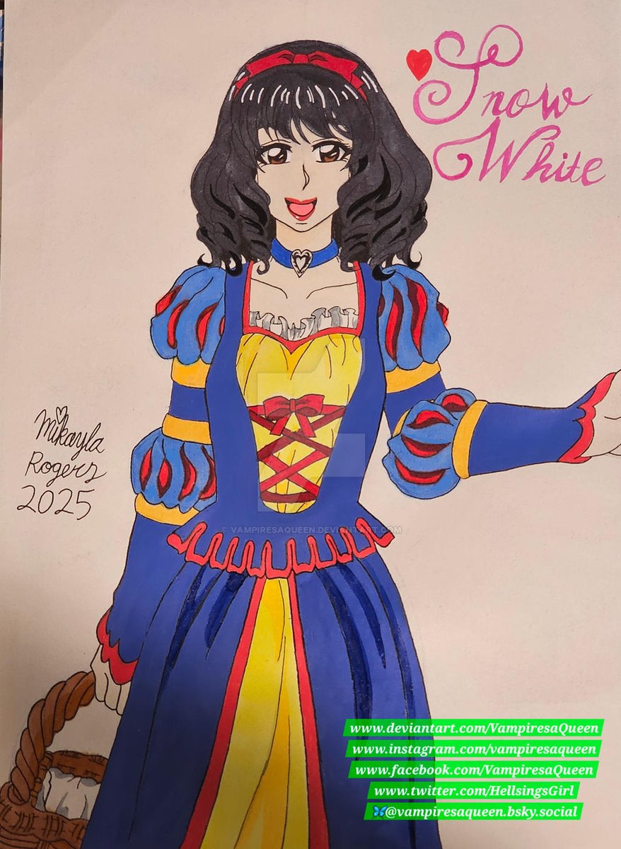 Completed my Snow White redesign! ^^
#SnowWhite2025 #SnowWhite #redesign #fanart #animefanart #disneyprincess #characterredesign #Disney