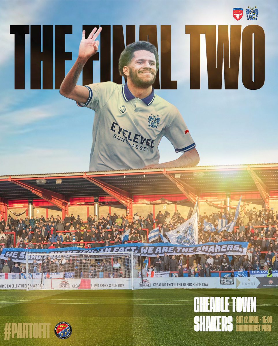 ⚪🔵 MATCHDAY 

Our 45th league game of the season, it's our final away game of the season as we head to Broadhurst Park, home of FC United of Manchester this afternoon as we face Cheadle Town. 

📝 buryfc.co.uk/match-info-che…

🎟️ ticketsource.co.uk/cheadle-town-f… 

#BuryFC |  #PartOfIt