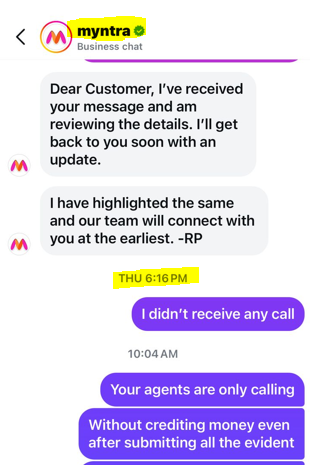 bhaswatisahu123's tweet photo. Waiting 1+ months for a refund from @myntra after self-shipping. Despite providing proof, no progress—just robotic replies and false promises. Tickets closed without resolution, and no Myntra Credit offered.

⚠️Self-shipping with Myntra is a BIG SCAM!
Endless Struggle, No Refund https://t.co/IIL154lLpy