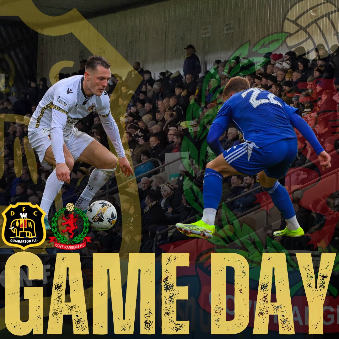 Dumbartonfc's tweet photo. The final four 🔢

🏆 League 1
🆚 Cove Rangers
⏰ 3:00pm
🏟️ Marbill Coaches Stadium
✍️ https://t.co/InyH1OG3e4
ℹ️ https://t.co/KEUiTOXhBs
🐘 https://t.co/FLDWhIznsi
🎟️  https://t.co/OYr6uB0Pl9 https://t.co/8vlrnSXwUw