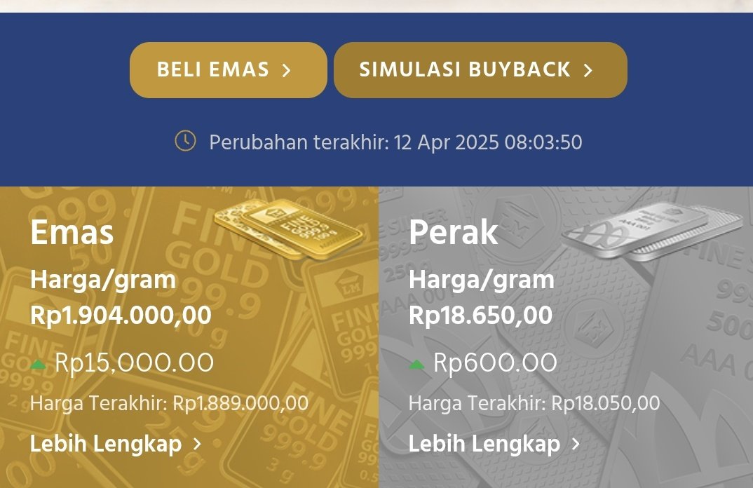 _Arokk's tweet photo. 12/04/25, Rp1.904.000. Udah gak masuk akal sih, dalam sebulan terlalu roller coster, hit pucuk 2x. 

Ngoceh tentang LM bertahun-tahun. Mending kalo punya berkilo-kilo wkwkw 🫣 https://t.co/jHXIwzbePX