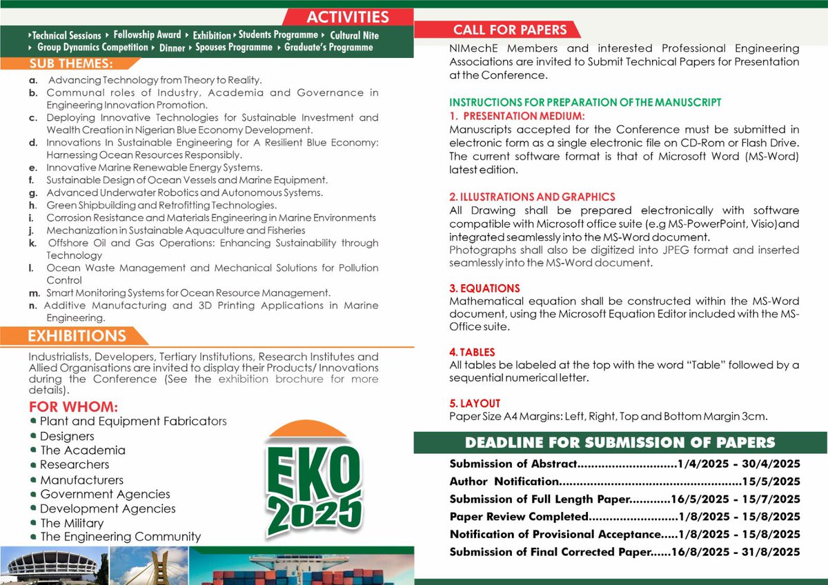 To register for the conference, kindly use the link below 

conference.nimechehq.org/register

For conference registration