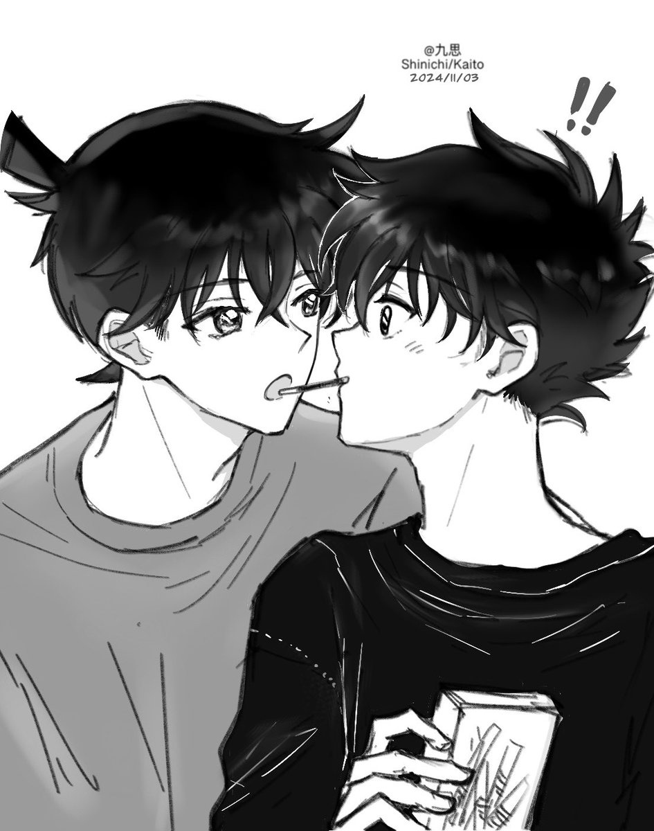 jiusi1019's tweet photo. #新快 #工藤新一 #黒羽快斗 ❤️ https://t.co/QfMzevxSB5