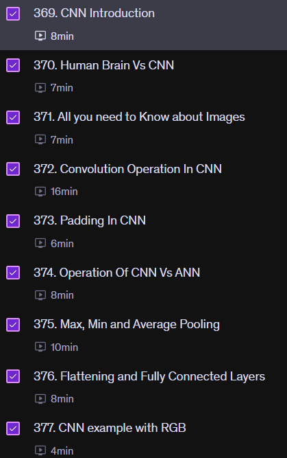 Agr__Ayush's tweet image. #Day19 of #CrackYourPlacement
- Covered about 30 mins of content from GenAI course
- Covered the CNN part from the Udemy course.
Yesterday was a break day, so lagging a bit but things will be covered a lot in the coming update ...