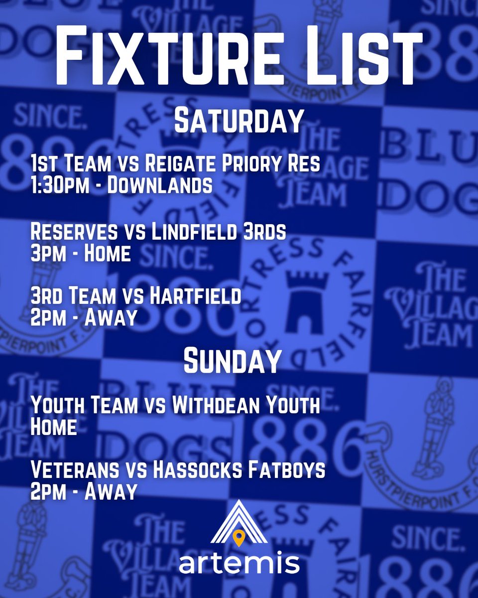 ⚽️ Matchday ⚽️

The 1st Team game has been moved to Downlands today, but there’s still football at Fairfield, as the Ressies host Lindfield 3rds.

Head on down and cheer on the boys! ☀️⚽️