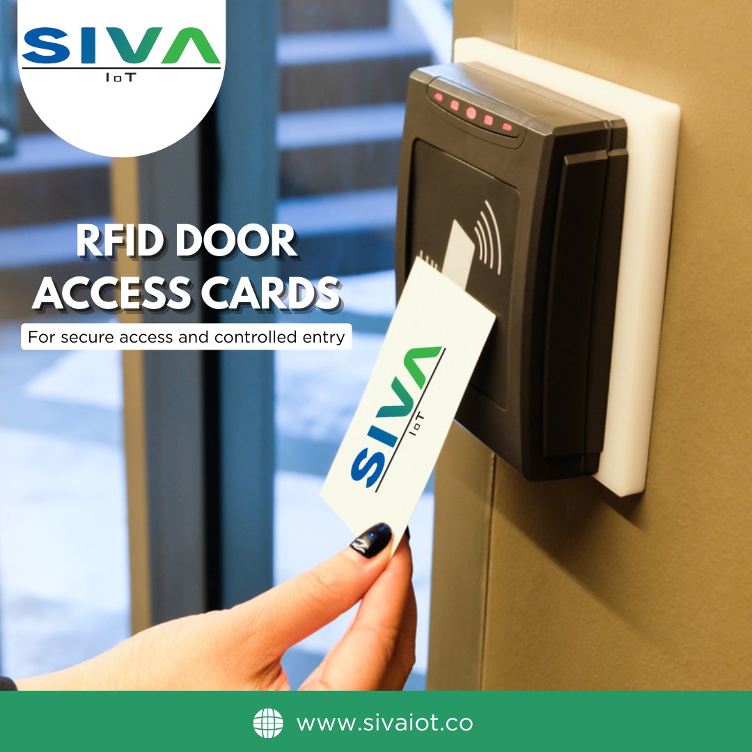RFID door access cards secure offices and other facilities with seamless, contactless entry. Streamline access control with reliable RFID solutions. 
Learn more: sivaiot.co #RFID #OfficeSecurity #AccessControl