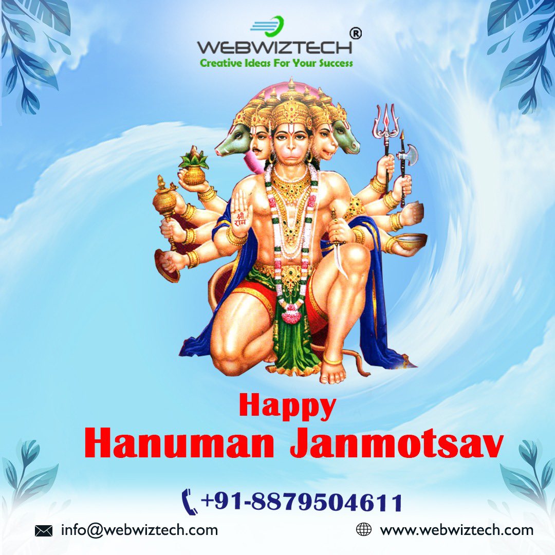 webwiztech's tweet photo. #happyhanumanjanmotsav🚩🙏 #webwiztech #webdevelopmentcompany #softwaredevelopment #applicationdevelopment #digitalmarketing https://t.co/rKIb1oWDpG