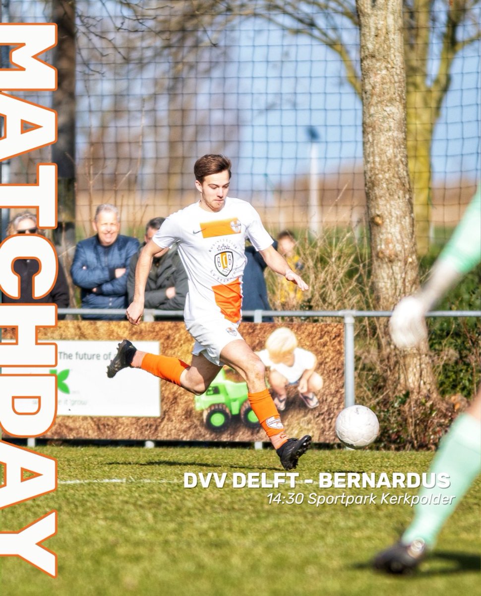 MATCHDAY! Bernardus gaat vanmiddag op bezoek bij dvv Delft! Aftrap is om 14:30! ⚽️
‼️Vanwege de vrijwilligersavond zal de kantine om 17:00 dicht gaan. Op dat moment is het nog wel mogelijk om even op het terras te zitten! #SVB 🧡