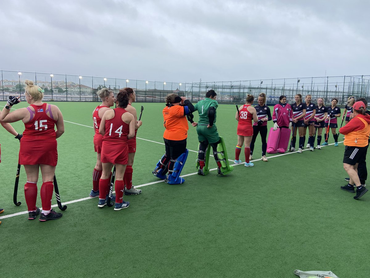 o40masters's tweet photo. Day One done! A huge thanks to Bavaria Hawks for such a competitive game (what a keeper they have!) As ever, an absolute pleasure to be hosted by @gibraltarhockey https://t.co/OZGwbotzyF