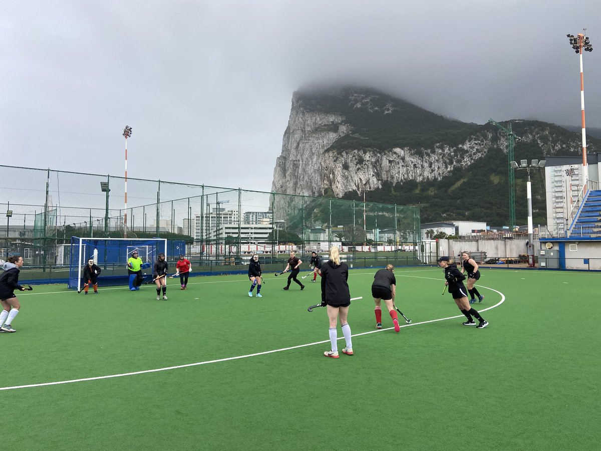 o40masters's tweet photo. Day One done! A huge thanks to Bavaria Hawks for such a competitive game (what a keeper they have!) As ever, an absolute pleasure to be hosted by @gibraltarhockey https://t.co/OZGwbotzyF
