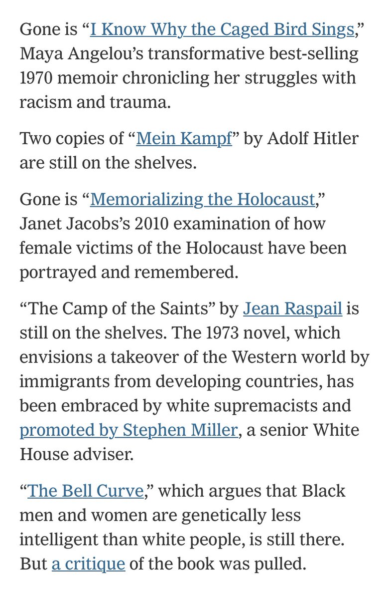 William Crawley (@williamcrawley) on Twitter photo An order by Defense Secretary Pete Hegseth’s office resulted in a purge of books critical of racism but preserved volumes defending white power. — <a href="/nytimes/">The New York Times</a> An order by Defense Secretary Pete Hegseth’s office resulted in a purge of books critical of racism but preserved volumes defending white power. — <a href="/nytimes/">The New York Times</a>