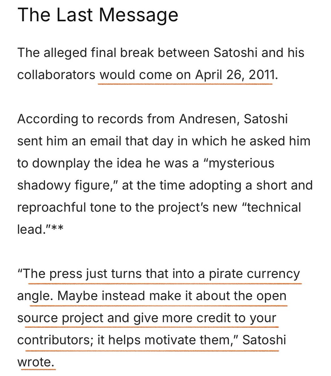 💫14 years ago today, Satoshi Nakamoto sent his FINAL MESSAGE and  disappeared from #Bitcoin forever