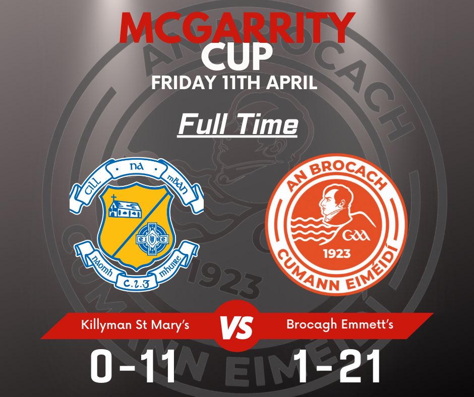 🟠McGarrity Cup Result⚪️

Our Senior men win away in the McGarrity Cup with a well fought victory against Killyman 

Well done to the lads, management and supporters👏