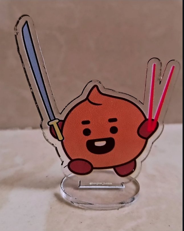 bangtan__bubble's tweet photo. Specifications 
• The Acrylic used are 3mm thick.
• Koya Standee - 2in × 1.5in
• RJ Standee - 1.8in × 1.8in
• Shooky Standee - 2.3in × 2.5in
• Mang Standee - 2.3in × 2.5in
• Chimmy Standee - 2in × 1.5in
• Tata Standee - 2in × 1.8in
• Cooky Standee - 2in × 1.5in https://t.co/NRHRDvojj2